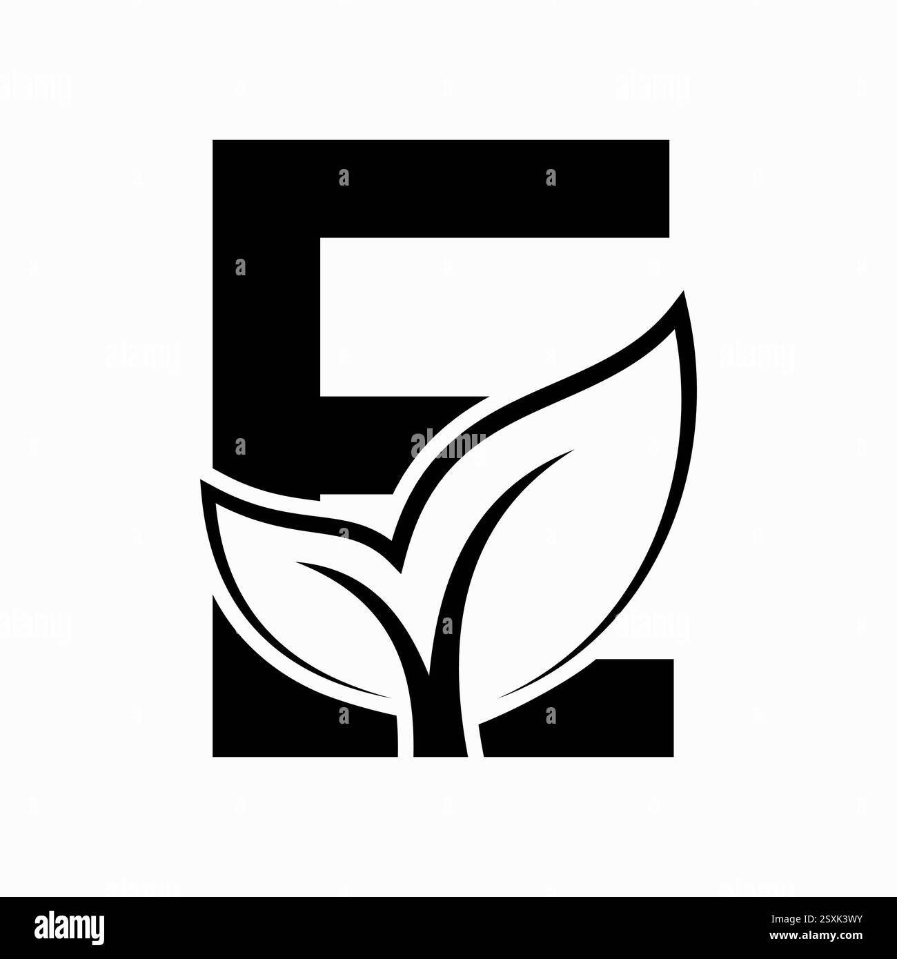 Lettre initiale E Leaf logo concept pour Eco Friendly et Organic Symbol Vector Template Illustration de Vecteur