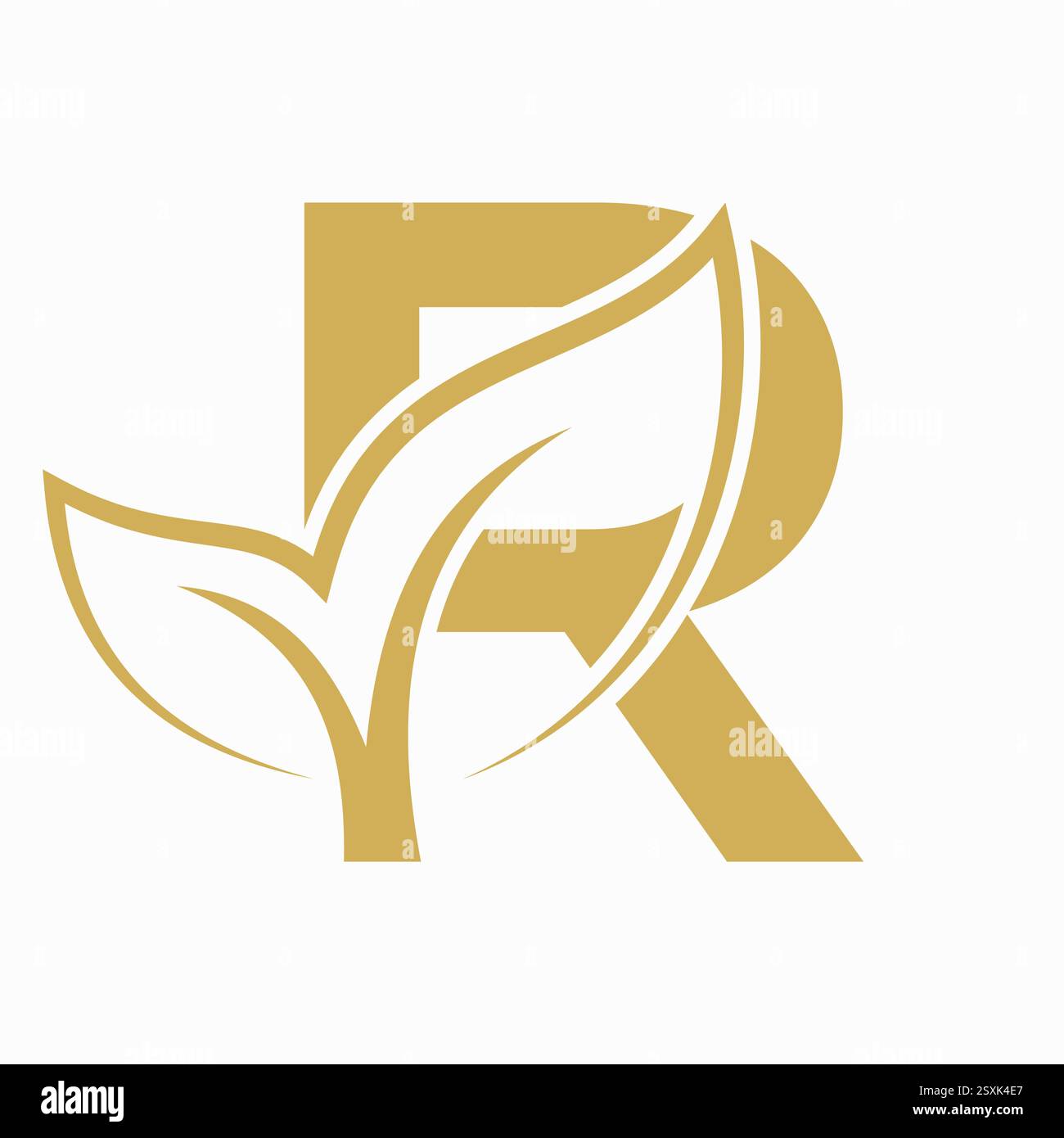 Lettre initiale R Leaf logo concept pour Eco Friendly et Organic Symbol Vector Template Illustration de Vecteur