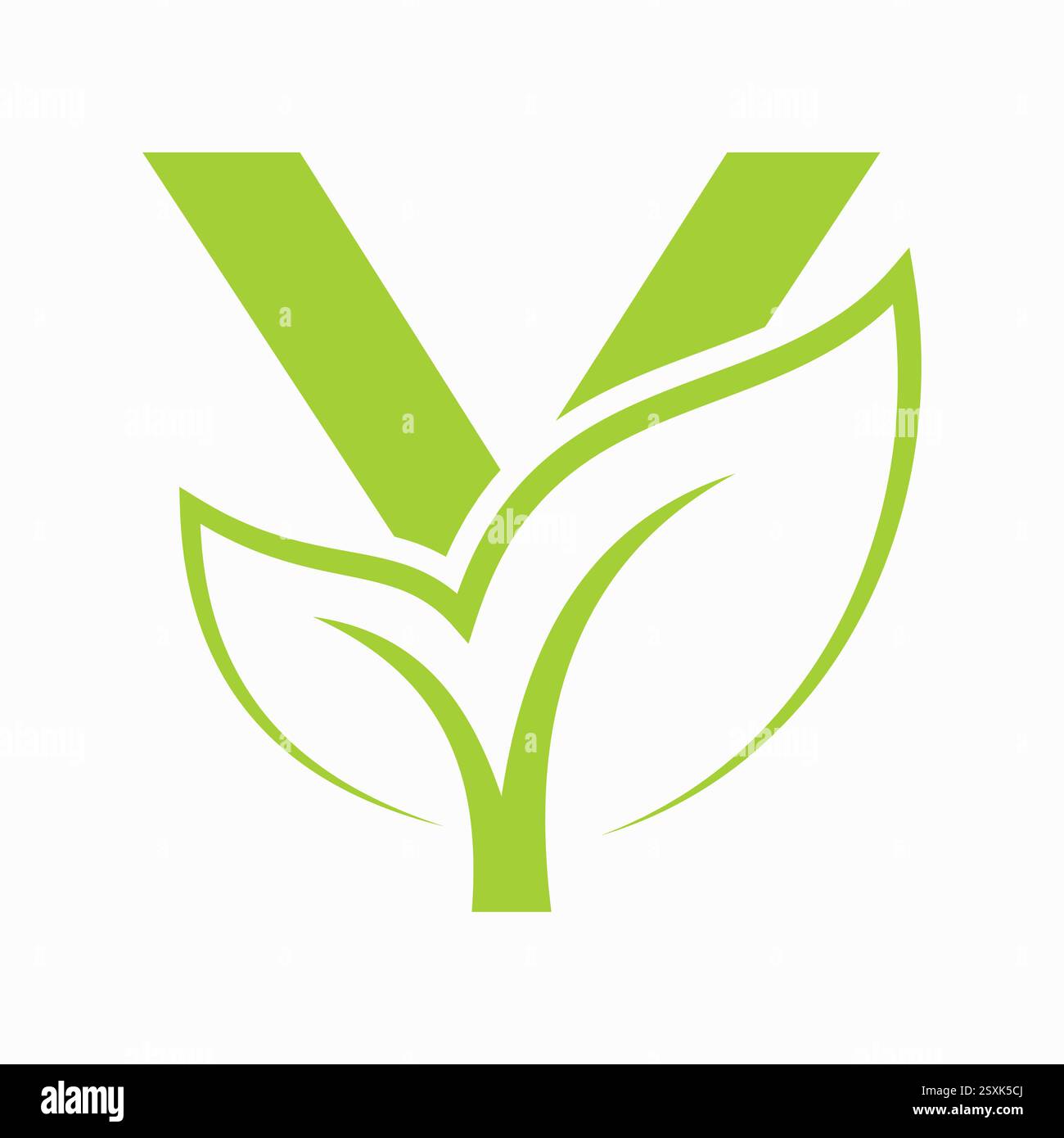 Lettre initiale y Leaf logo concept pour Eco Friendly et Organic Symbol Vector Template Illustration de Vecteur
