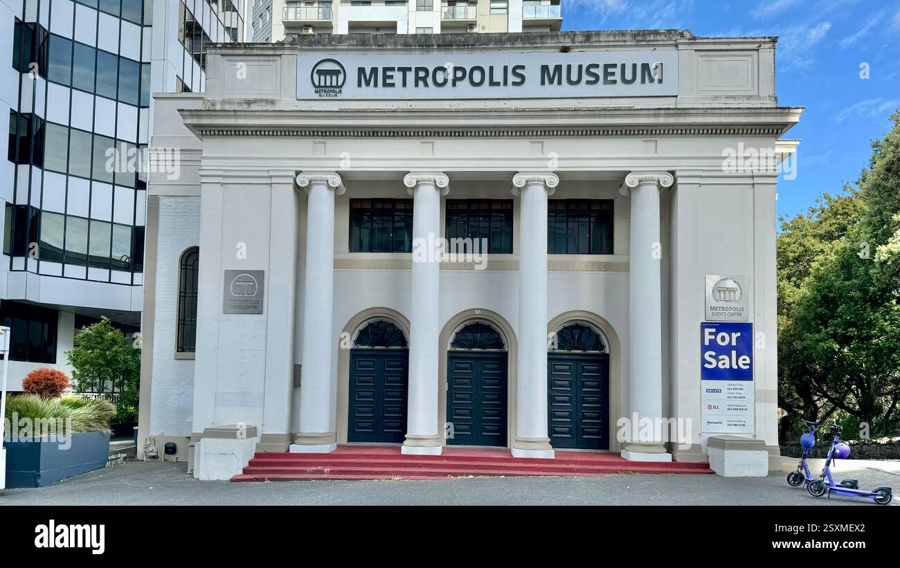Metropolis Museum un centre d'événements dans le centre d'Auckland en Nouvelle-Zélande - Image de stock capturée avec un smartphone