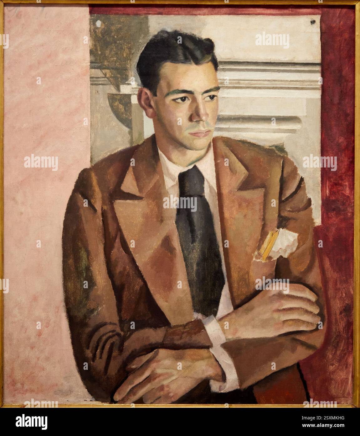 Portrait du peintre Días Calleja, v. 1930, Jesús Olasagasti (1907-1955), Museo de Bellas Artes, Bilbao, Bizkaia, pays Basque, Espagne Banque D'Images
