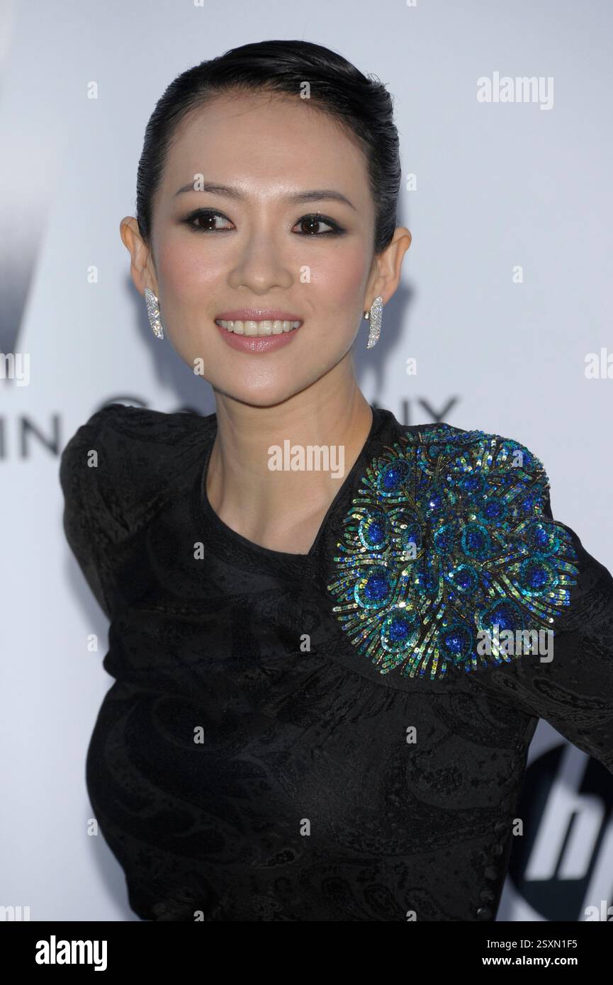 ZHANG ZIYI.amfAR's Cinema Against AIDS Gala lors du 64e Festival annuel de Cannes à l'Hôtel du Cap, Antibes, France, 19 mai 2011..Headshot portrait robe noire paon argenté epaulette brooch.Cap/PL.©Phil Loftus/Capital Pictures Banque D'Images