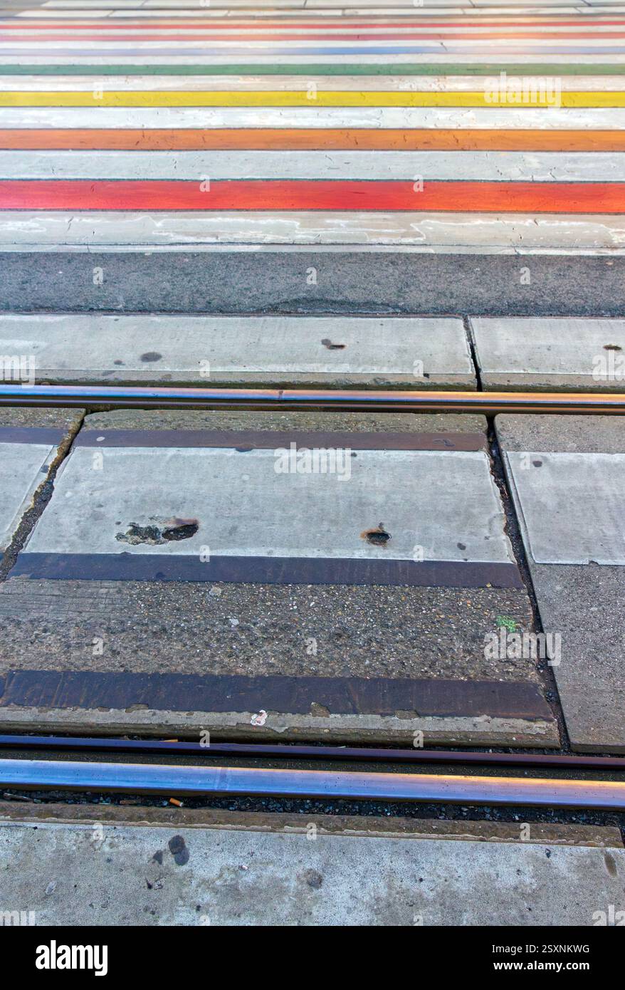 Passage piéton Universitätsring Vienne Autriche Banque D'Images