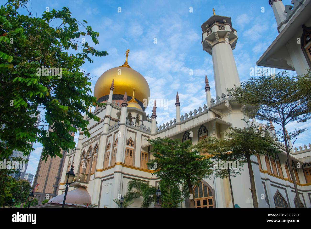 Mosquée Masjid Sultan à Muscat Street dans le quartier historique de Kampong Glam, dans le quartier de Rochor dans le quartier Central, Singapour. Banque D'Images
