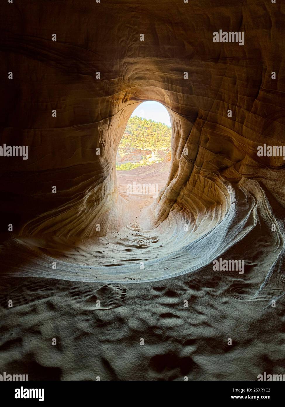 Grottes de sable dans l'Utah - Image de stock capturée avec un smartphone