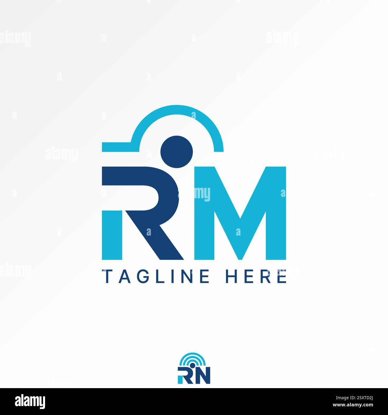 Conception de logo concept graphique créatif premium vecteur image stock top vente initiale police RM start run Health fitness start track move speed lapse ready Illustration de Vecteur