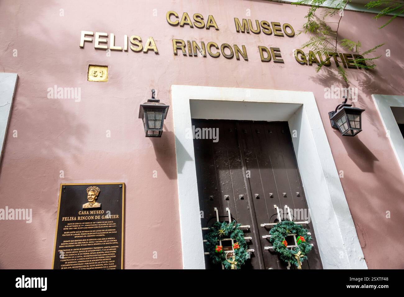 San Juan Puerto Rico,Viejo Old San Juan,Caleta de San Juan,rue historique,Casa Museo Felisa RincÃ³n de Gautier,musée,site du patrimoine,ancienne résidence, Banque D'Images