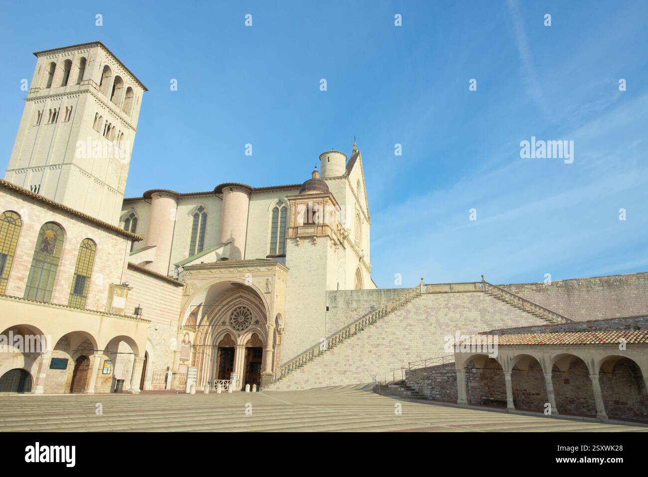 La basilique Saint François à assise, région Ombrie, Italie Banque D'Images