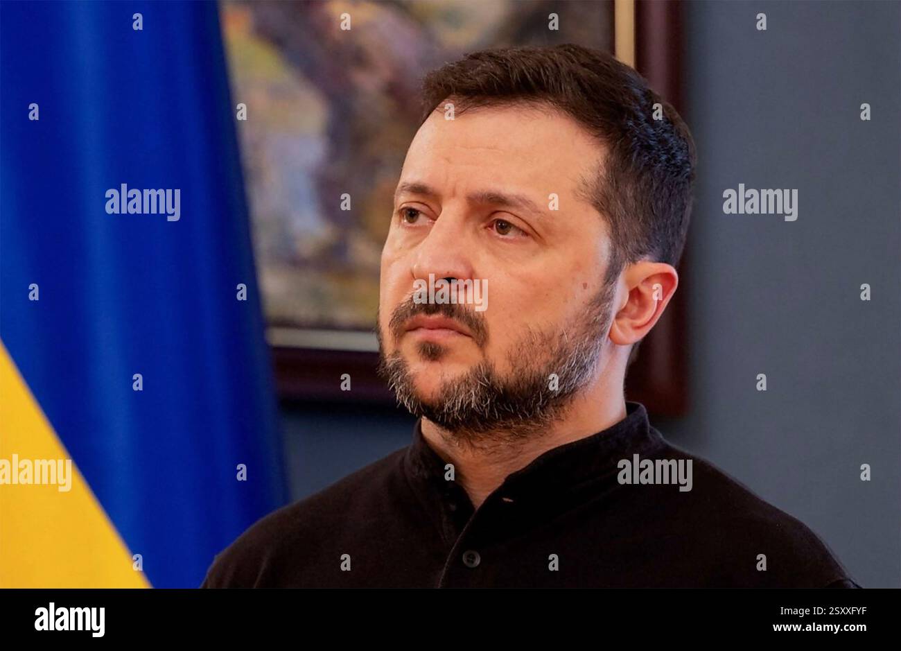 VOLODYMYR ZELINSKY comme président de l'Ukraine en février 2025. Photo : UOPO Banque D'Images