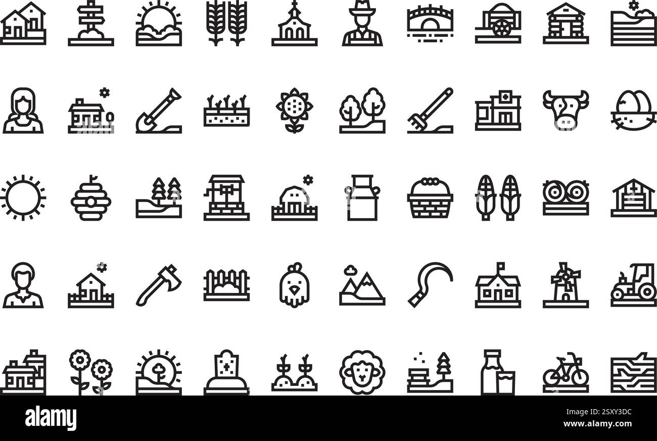 Collection d'icônes vectorielles de haute qualité avec contour modifiable. Idéal pour les projets professionnels et créatifs. Illustration de Vecteur