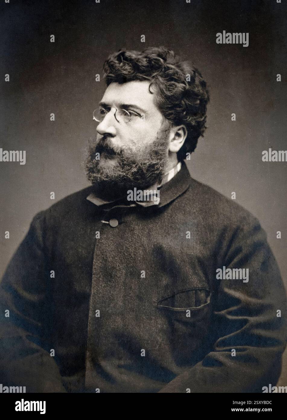 Georges Bizet. Portrait du compositeur français de l'époque romantique Alexandre César Léopold Bizet (1838-1875) par Étienne Carjat, 1875 Banque D'Images