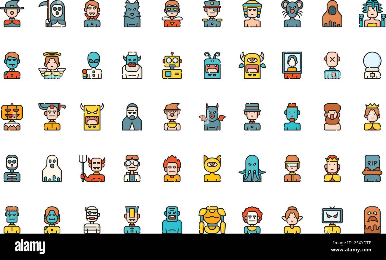 Collection d'icônes vectorielles de haute qualité avec contour modifiable. Idéal pour les projets professionnels et créatifs. Illustration de Vecteur