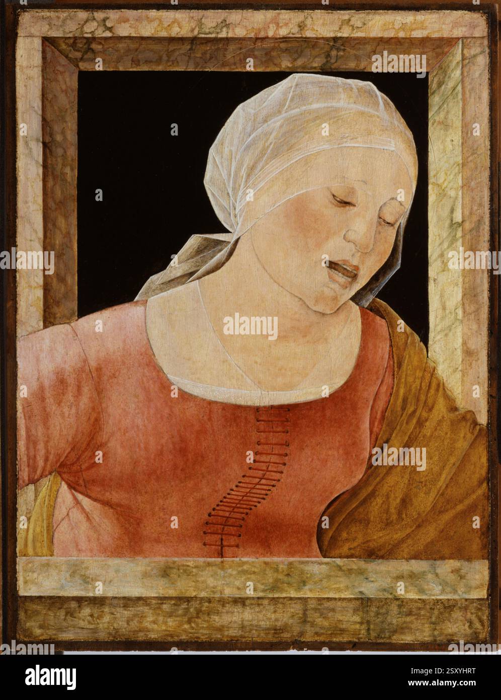 Chef d'une femme en deuil Ercole de' Roberti (italien, vers 1455-1496) (?) (Peintre) XVe siècle (Renaissance) tempera et huile sur panneau de bois (Renaissance Europe ) Banque D'Images Chef d'une femme en deuil Ercole de' Roberti (italien, vers 1455-1496) (?) (Peintre) XVe siècle (Renaissance) tempera et huile sur panneau de bois (Renaissance Europe ) Banque D'Images