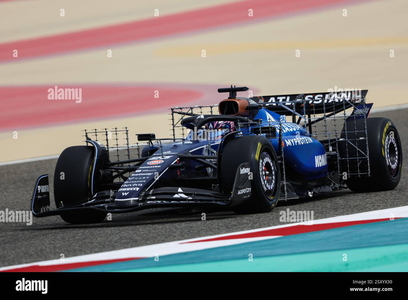 Sakhir, Bahreïn. 26 février 2025. 23 ALBON Alexander (Tha), Williams Racing FW47, action lors des essais de pré-saison de formule 1 Aramco 2025 du Championnat du monde de formule 1 FIA 2025 du 26 au 28 février 2025 sur le circuit international de Bahreïn, à Sakhir, Bahreïn - photo Antonin Vincent/DPPI crédit : DPPI Media/Alamy Live News Banque D'Images