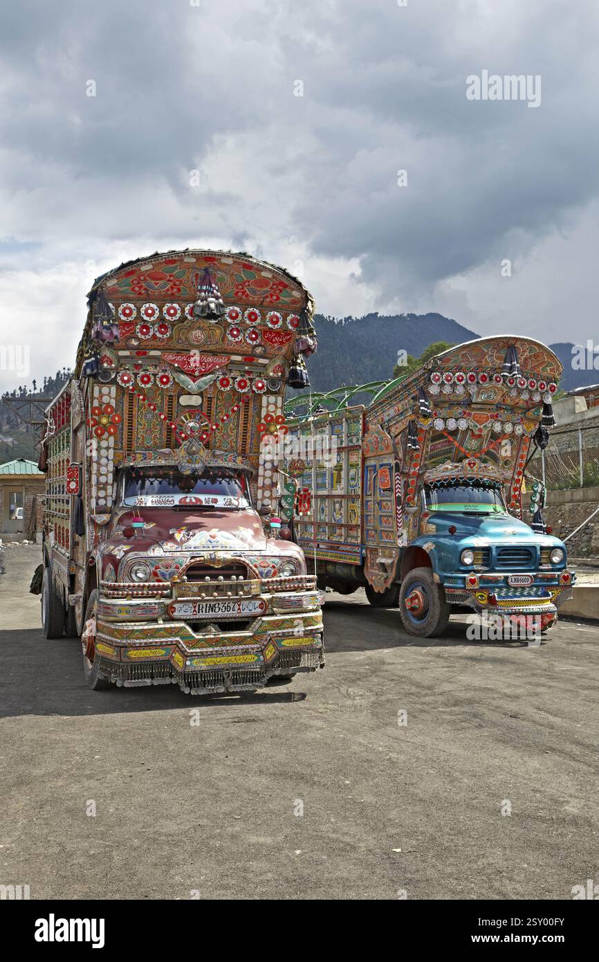 Chariot décoratif, uri, Jammu Cachemire, l'Inde, l'Asie Banque D'Images