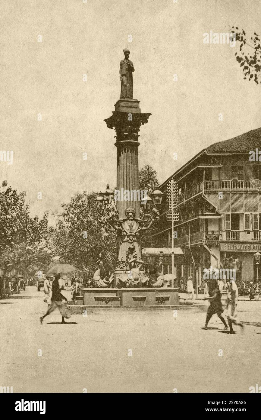 Statue de khada parsi de Sheth cursetjee manockjee, Bombay Mumbai, Maharashtra, Inde, Asie Banque D'Images