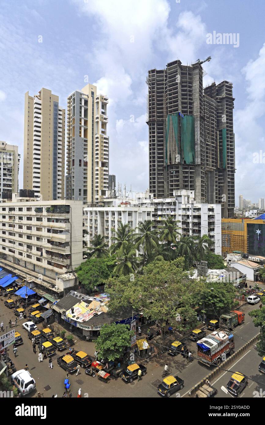 Construction de bâtiments dans la zone centrale de mumbai, Bombay Mumbai, Maharashtra, Inde, Asie Banque D'Images