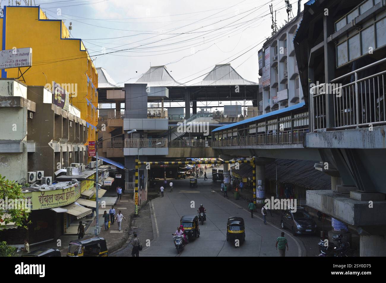 Metro gare Andheri, Mumbai, Maharashtra, Inde, Asie Banque D'Images