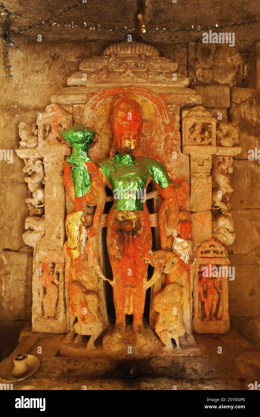 Statue à la dynastie Maitraka, Sabarkantha, Gujarat, Inde, Asie Banque D'Images