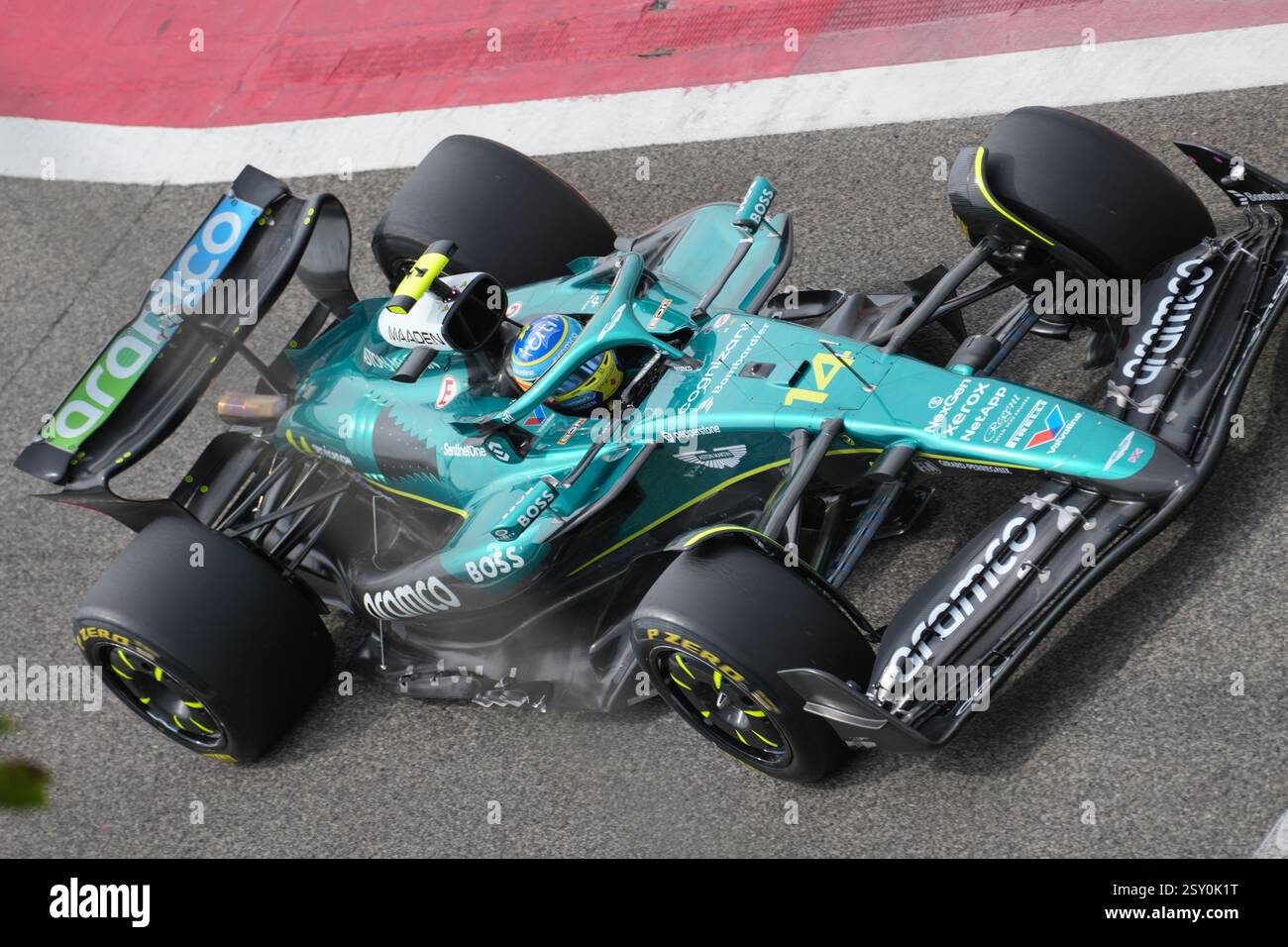 Sakhir, Bahreïn. 26 février 2025. Fernando Alonso, lors des essais de formule 1, sur le circuit International de Bahreïn. Crédit : Alessio Morgese/Alessio Morgese/Emage/Alamy Live news Banque D'Images