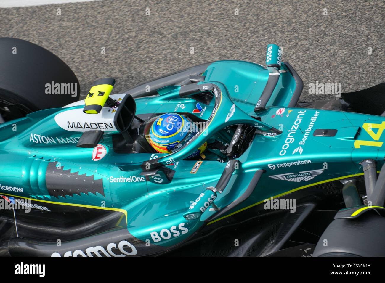 Sakhir, Bahreïn. 26 février 2025. Fernando Alonso, lors des essais de formule 1, sur le circuit International de Bahreïn. Crédit : Alessio Morgese/Alessio Morgese/Emage/Alamy Live news Banque D'Images