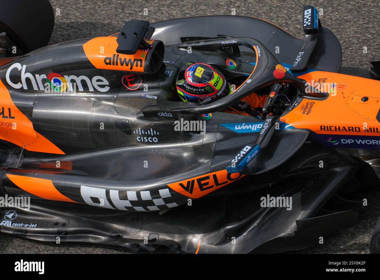 Sakhir, Bahreïn. 26 février 2025. Oscar Piastri, lors des essais de formule 1, sur le circuit international de Bahreïn. Crédit : Alessio Morgese/Alessio Morgese/Emage/Alamy Live news Banque D'Images