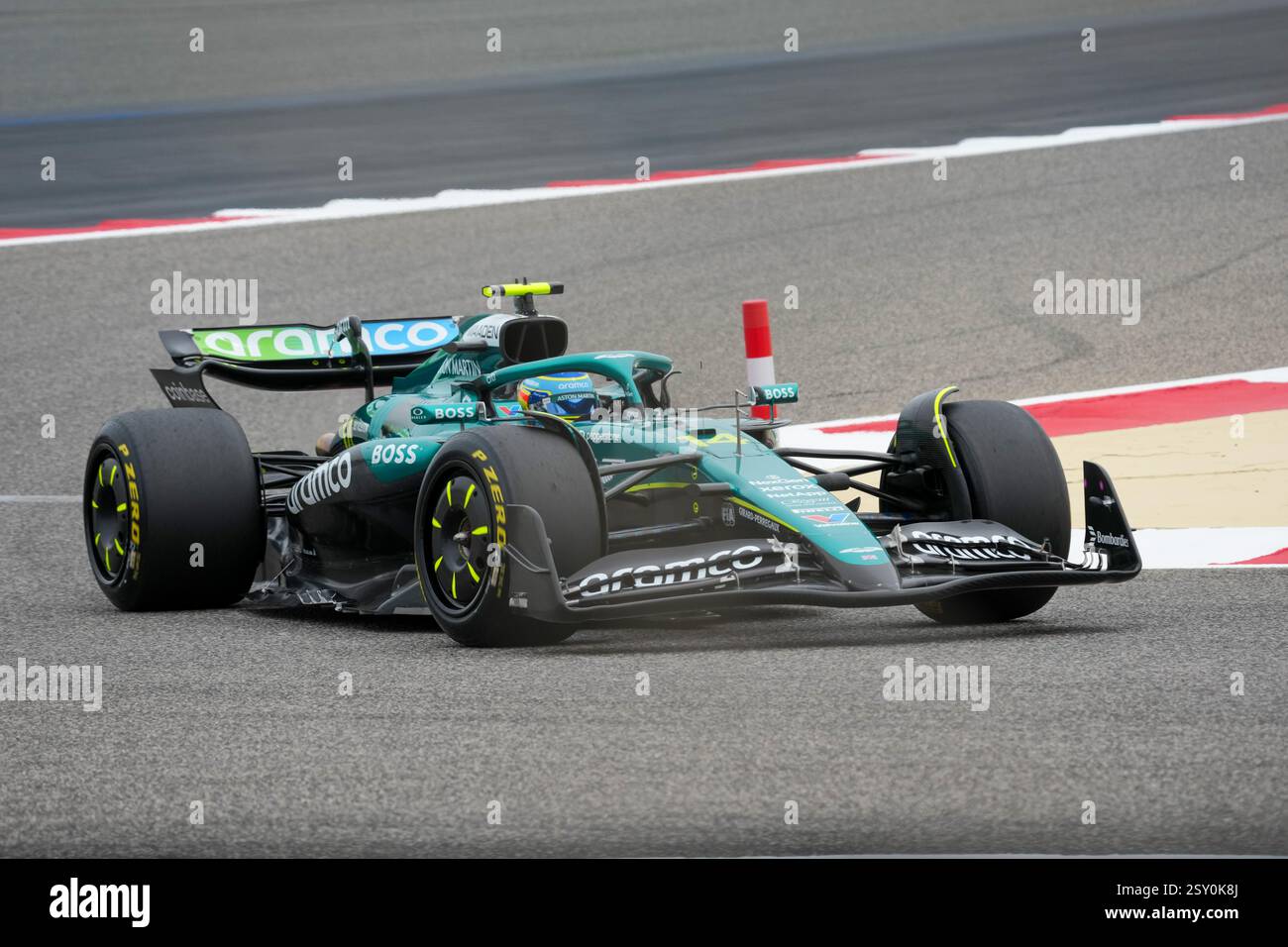 Sakhir, Bahreïn. 26 février 2025. Fernando Alonso, lors des essais de formule 1, sur le circuit International de Bahreïn. Crédit : Alessio Morgese/Alessio Morgese/Emage/Alamy Live news Banque D'Images
