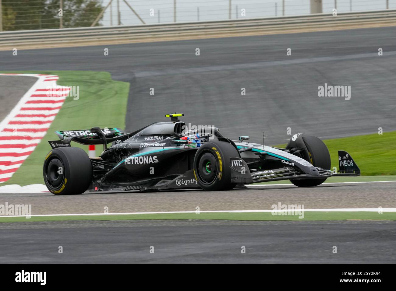 Sakhir, Bahreïn. 26 février 2025. Andrea Kimi Antonelli, lors des essais de formule 1, sur le circuit international de Bahreïn. Crédit : Alessio Morgese/Alessio Morgese/Emage/Alamy Live news Banque D'Images