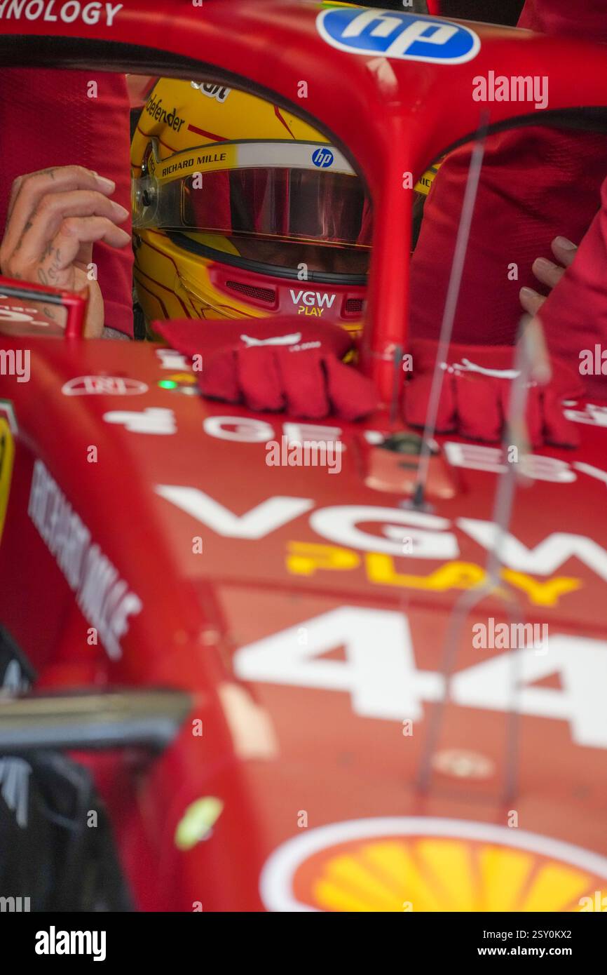 Sakhir, Bahreïn. 26 février 2025. Lewis Hamilton, lors des essais de formule 1, au Bahrain International circuit. Crédit : Alessio Morgese/Alessio Morgese/Emage/Alamy Live news Banque D'Images