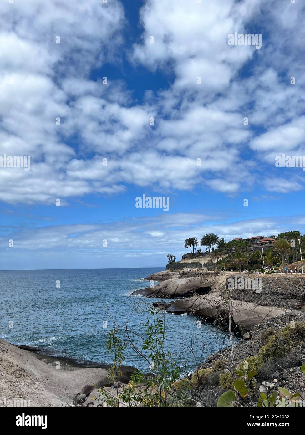 Vue panoramique sur la côte de Tenerife, îles Canaries - Image de stock capturée avec un smartphone