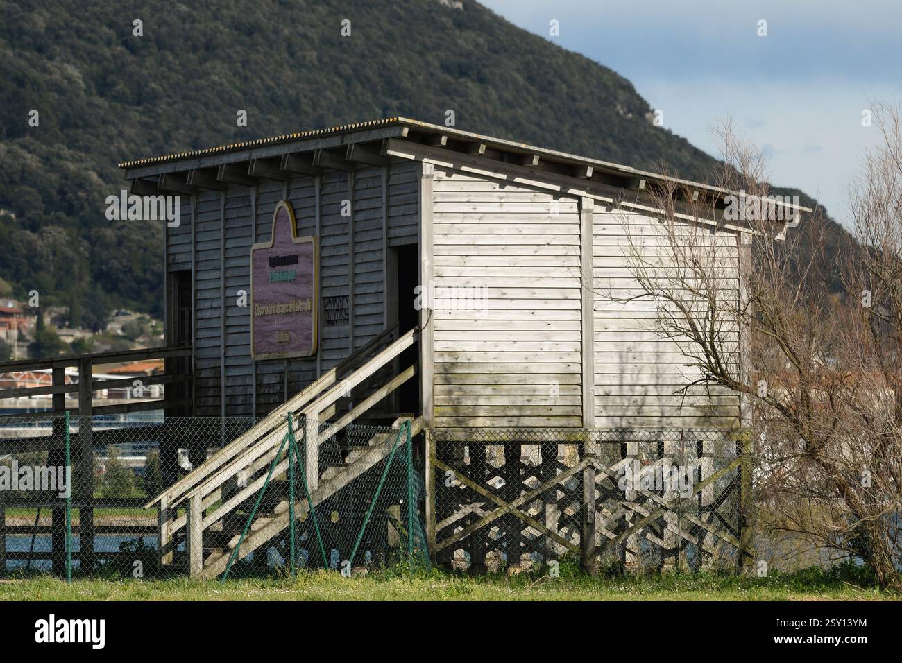 Observatoire ornithologique des marais de Santoña Banque D'Images