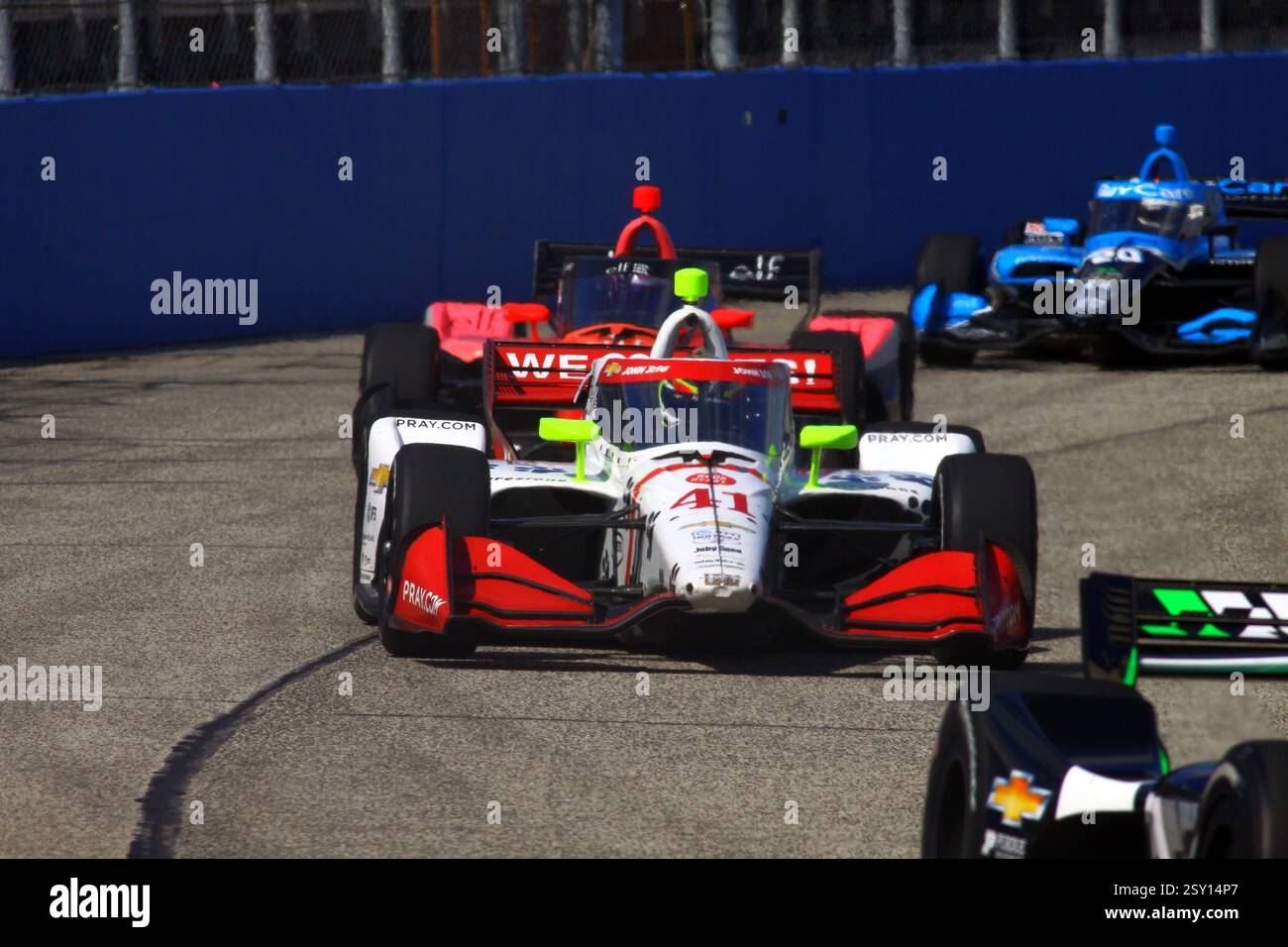 Milwaukee Wisconsin - 1er septembre 2024 : Sting Ray Robb INDYCAR Hy-Vee Milwaukee Mile 250 course 2 Banque D'Images