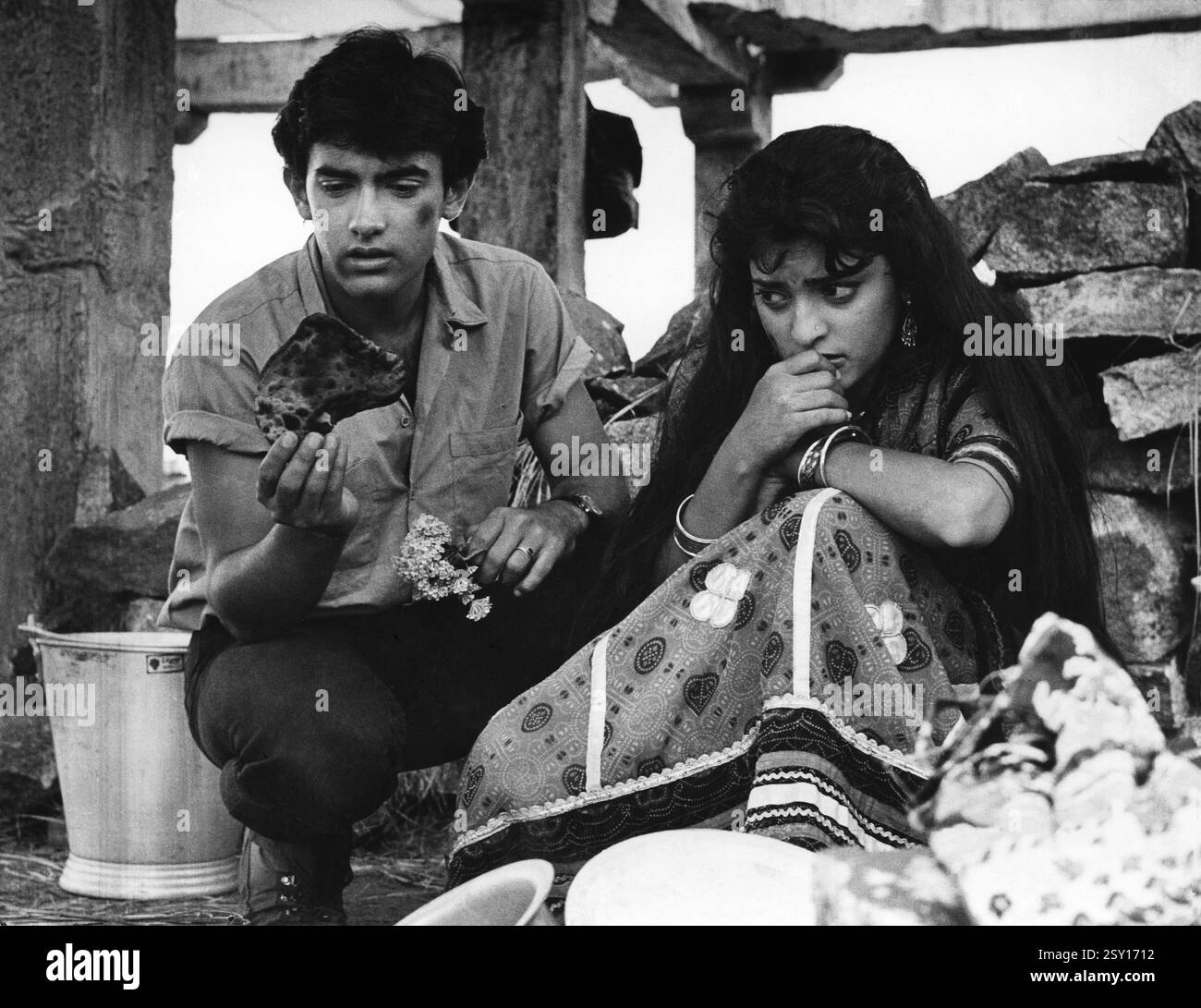 Indian hindi films acteur et actrice, juhi chawla et aamir khan, Inde, Asie, NOMR, Asie Banque D'Images