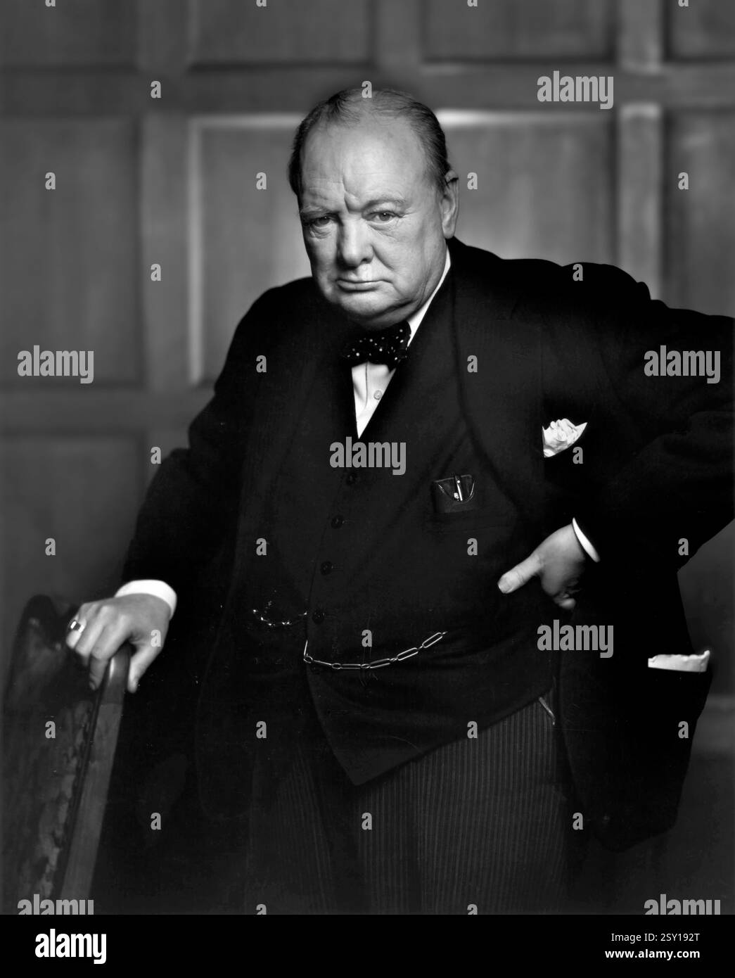 Winston Churchill. Portrait du premier ministre britannique Sir Wiinston Churchill par Yousuf Karsh intitulé « le lion rugissant », 1941 Banque D'Images