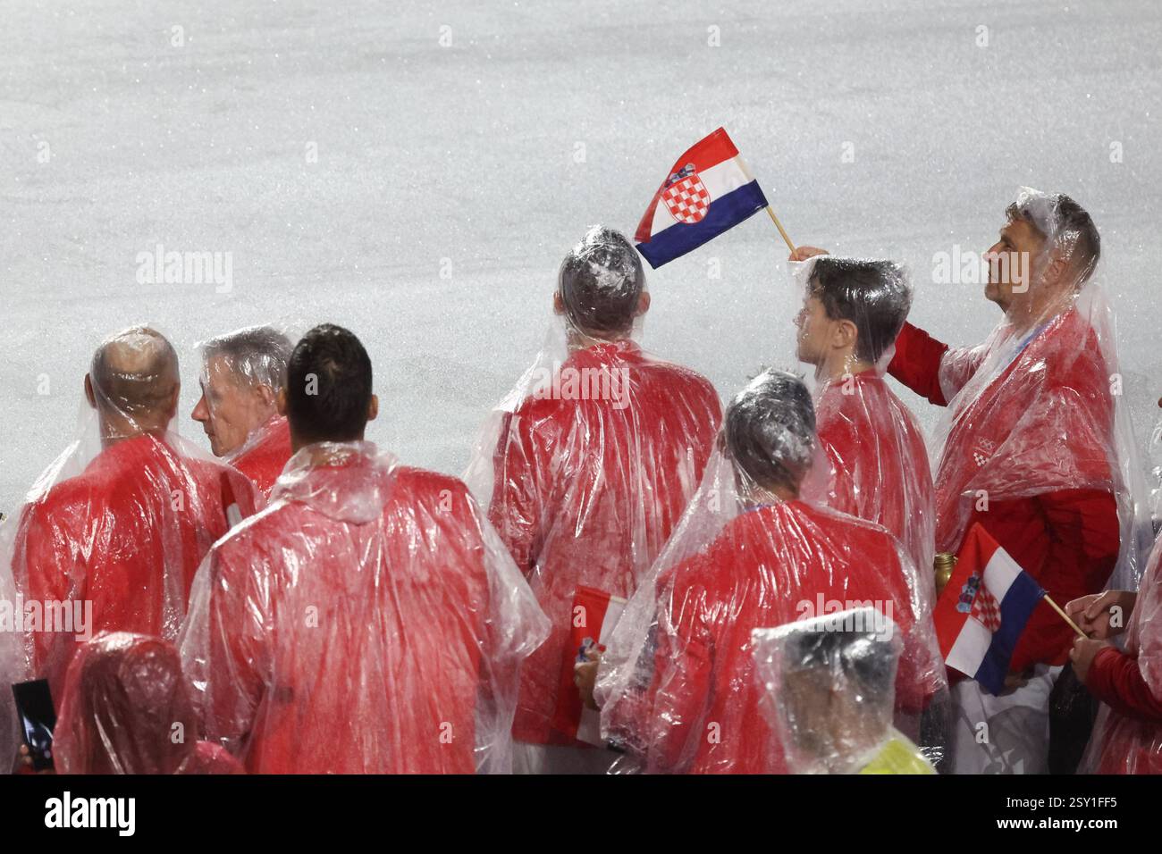 26 juillet 2024 - Paris, France : équipe de Croatie lors de la cérémonie d'ouverture des Jeux Olympiques de Paris 2024 (photo de Mickael Chavet) Banque D'Images