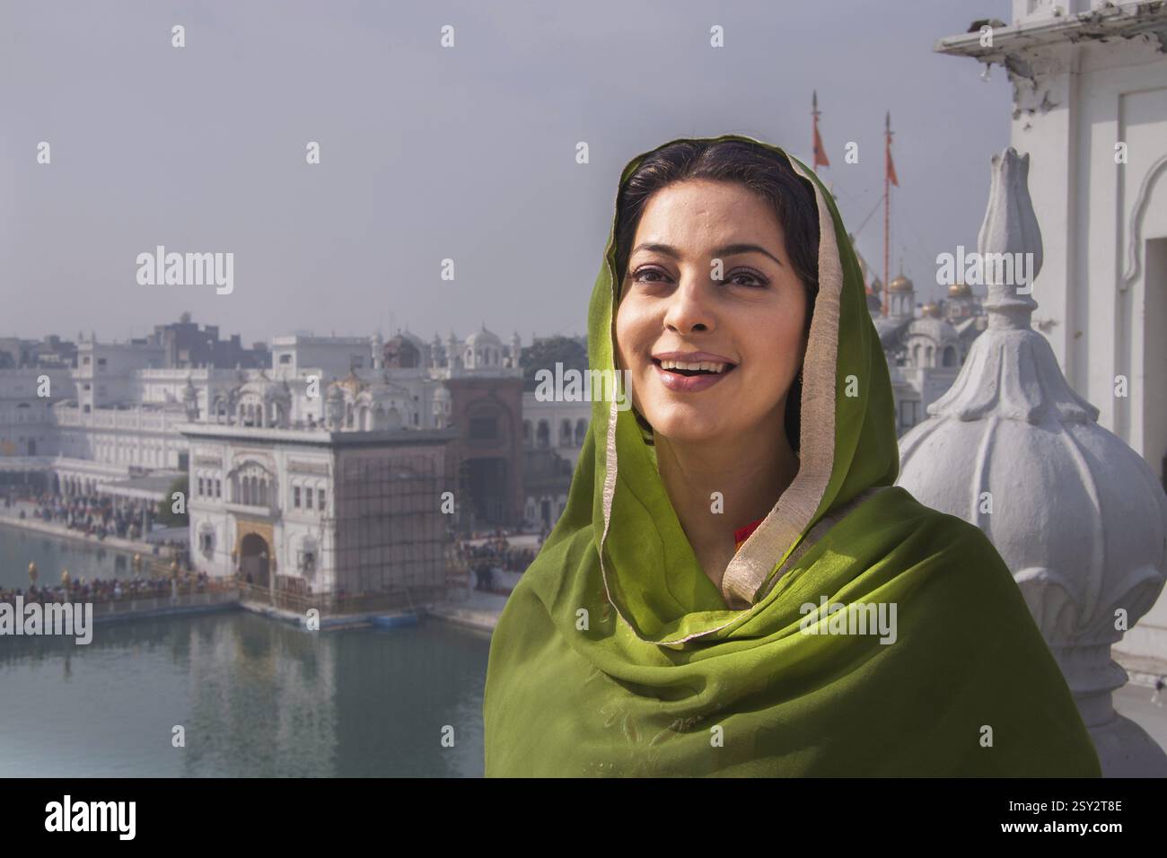 L'actrice juhi chawla bollywood indien, Amritsar, Punjab, en Inde, en Asie Banque D'Images