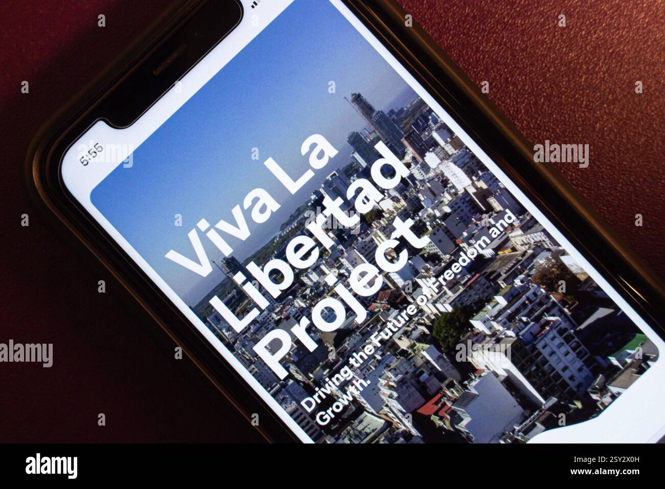 Site web du projet Viva la Libertad. Le projet Viva la Libertad est une initiative qui stimule l'économie Argentine via le jeton $LIBRA et defi. Banque D'Images