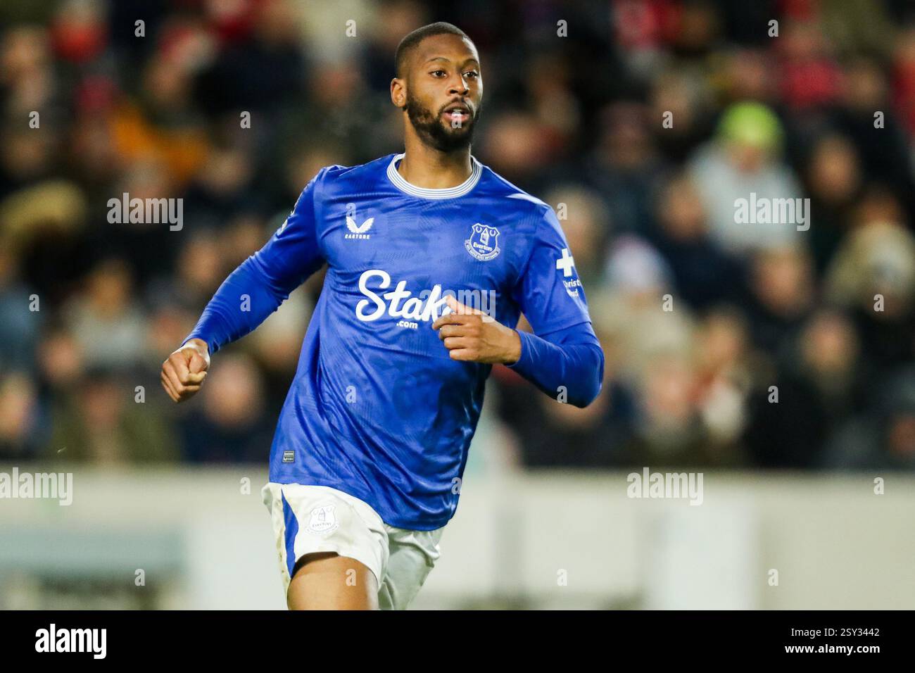 Londres, Royaume-Uni. 26 février 2025. Beto of Everton en action lors du match de premier League Brentford vs Everton au Gtech Community Stadium, Londres, Royaume-Uni, 26 février 2025 (photo par Izzy Poles/News images) à Londres, Royaume-Uni le 26/02/2025. (Photo par Izzy Poles/News images/SIPA USA) crédit : SIPA USA/Alamy Live News Banque D'Images