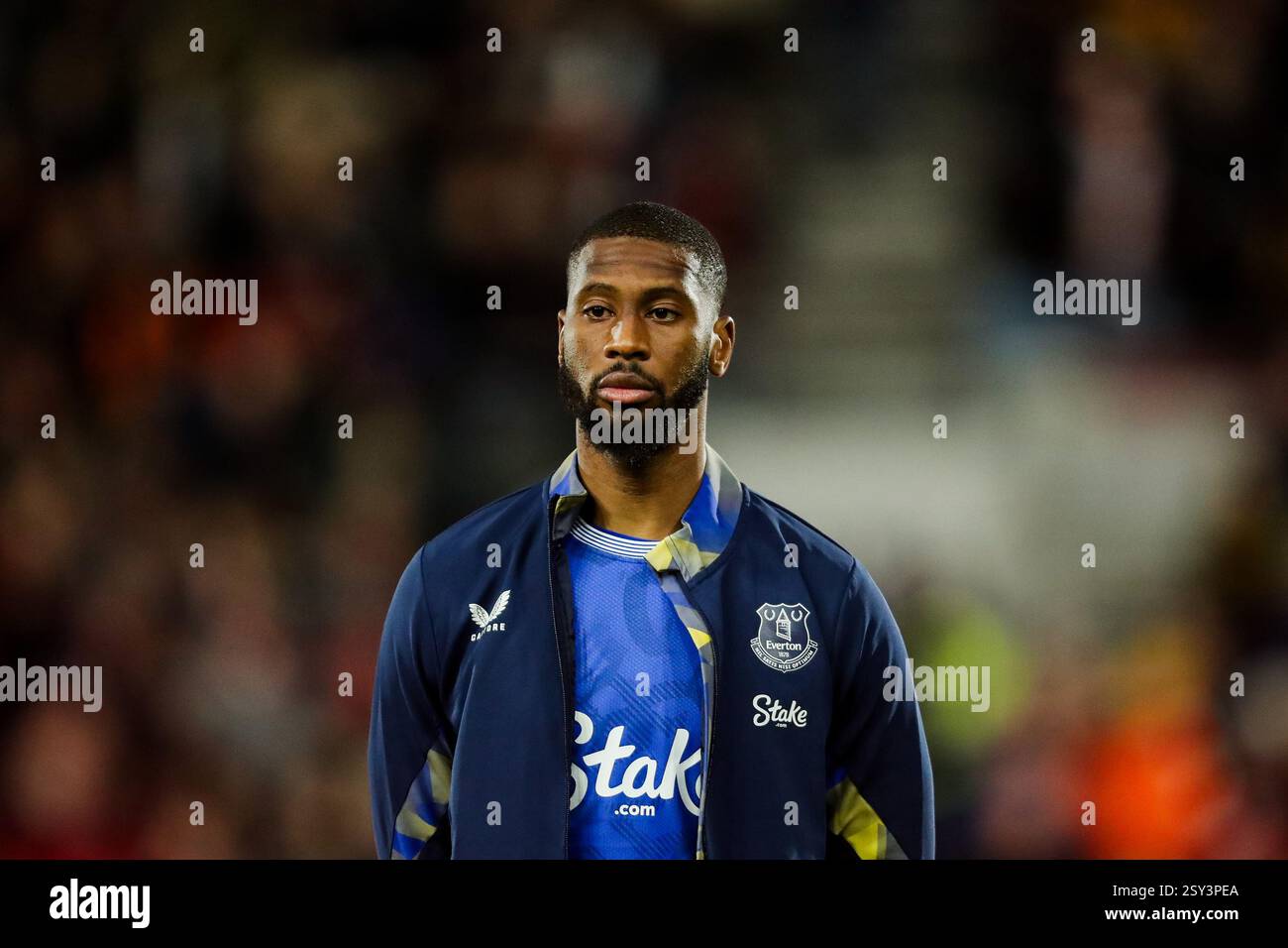 Beto of Everton s'aligne avant le match de premier League Brentford vs Everton au Gtech Community Stadium, Londres, Royaume-Uni, le 26 février 2025 (photo par Izzy Poles/News images) Banque D'Images