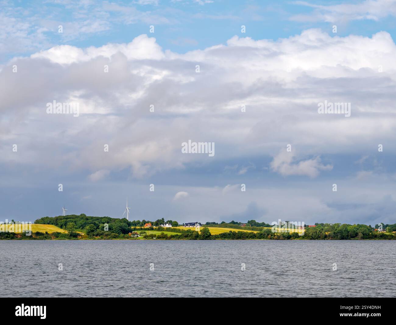 Côte de l'île ALS près de Skovby, vue depuis la baie de Hørup HAV, sud du Danemark Banque D'Images