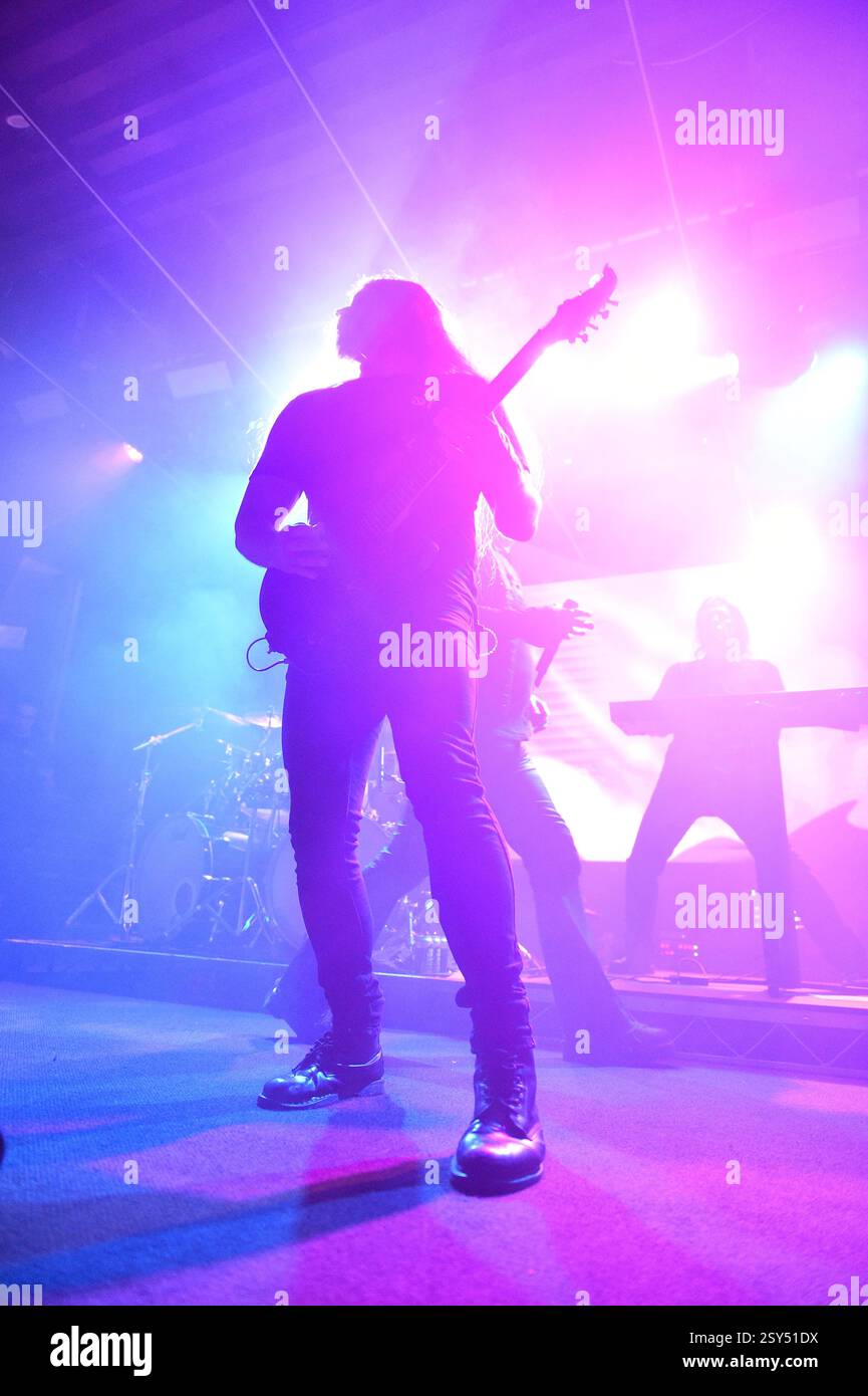 Dark Tranquillity, groupe de death metal mélodique suédois de Gothenburg, concert live, Melbourne, Australie. Banque D'Images