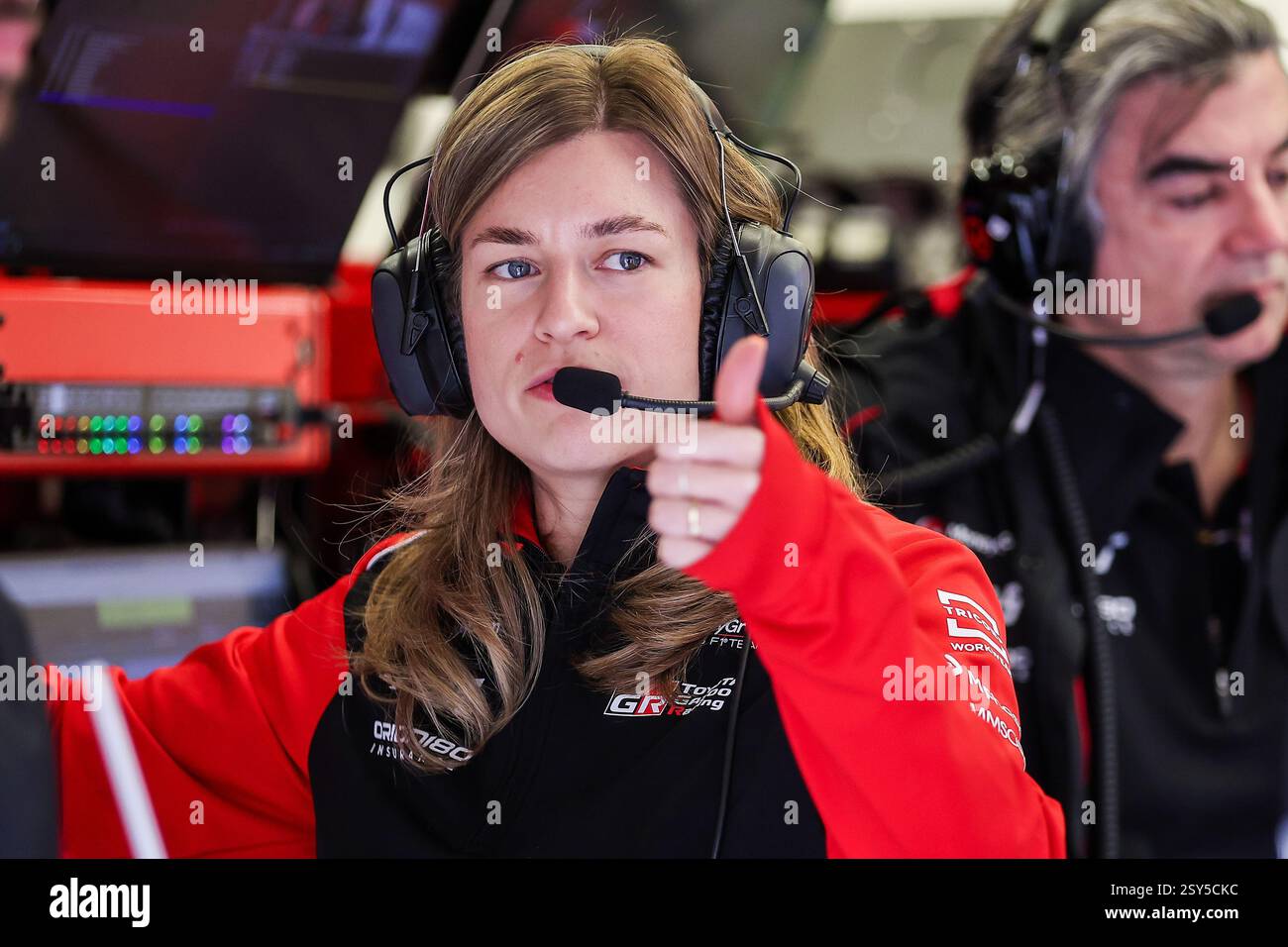 MUELLER Laura, ingénieur de course de l'écurie Haas F1 Team lors des essais de pré-saison de formule 1 Aramco 2025 du Championnat du monde de formule 1 FIA 2025 du 26 au 28 février 2025 sur le circuit international de Bahreïn, à Sakhir, Bahreïn Banque D'Images