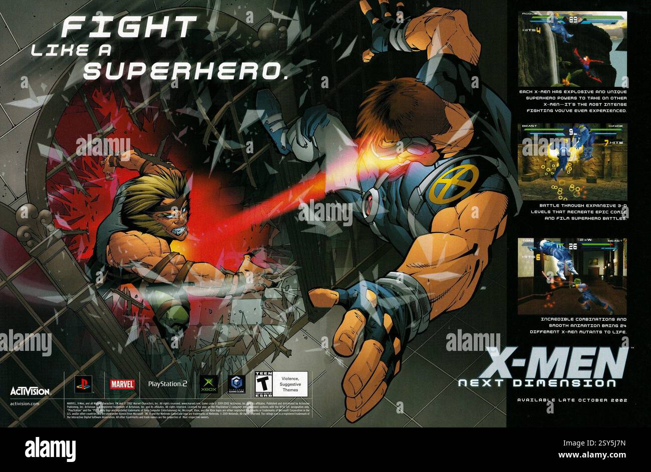 2002 X-Men : Next dimension ( X-Men : mutant Academy 3) est un jeu de combat édité par Activision par Paradox Banque D'Images