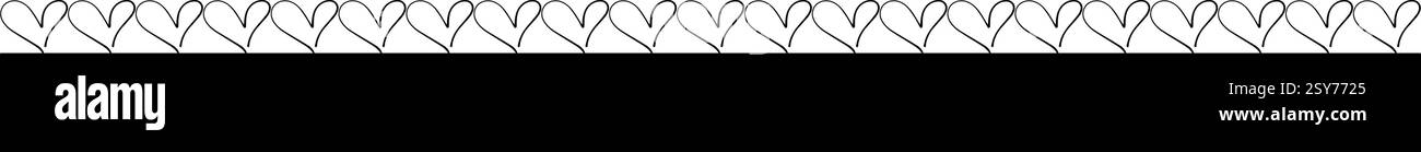 Séparateur de cadre de bordure de coeur dans le graphique d'illustration vectorielle de conception de ligne horizontale pour l'art de motif de décoration Illustration de Vecteur Séparateur de cadre de bordure de coeur dans le graphique d'illustration vectorielle de conception de ligne horizontale pour l'art de motif de décoration Illustration de Vecteur