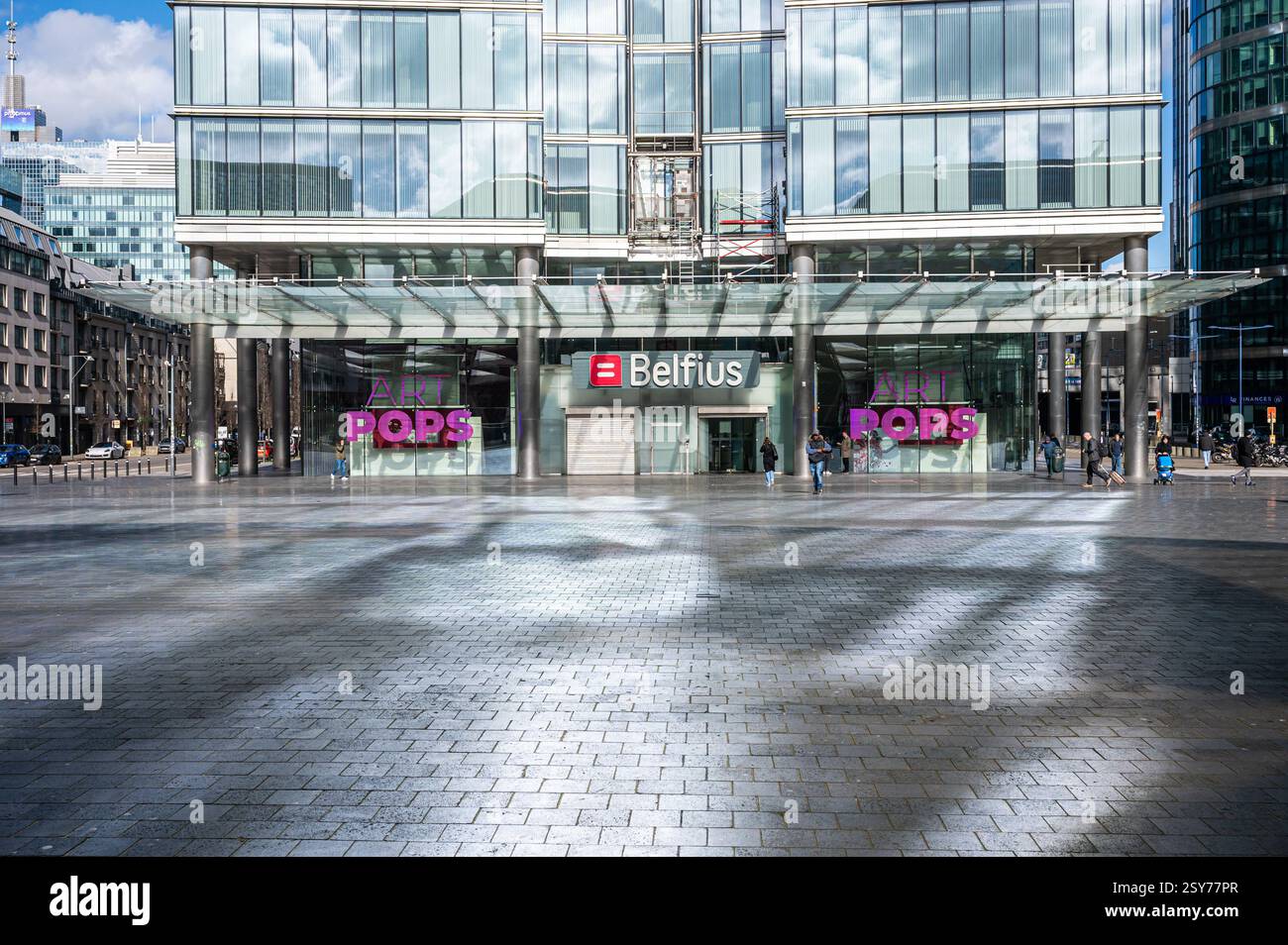 Le siège de la société Belfius Banque et assurance place Rogier, Saint-Josse, région de Bruxelles-capitale - Belgique - 26 février 2025 Banque D'Images