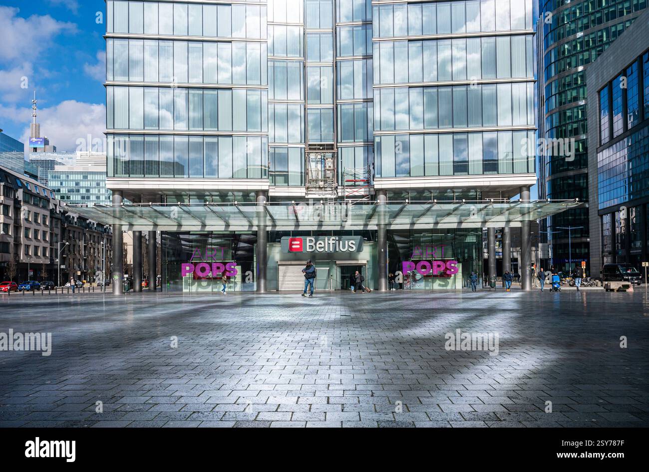 Le siège de la société Belfius Banque et assurance place Rogier, Saint-Josse, région de Bruxelles-capitale - Belgique - 26 février 2025 Banque D'Images