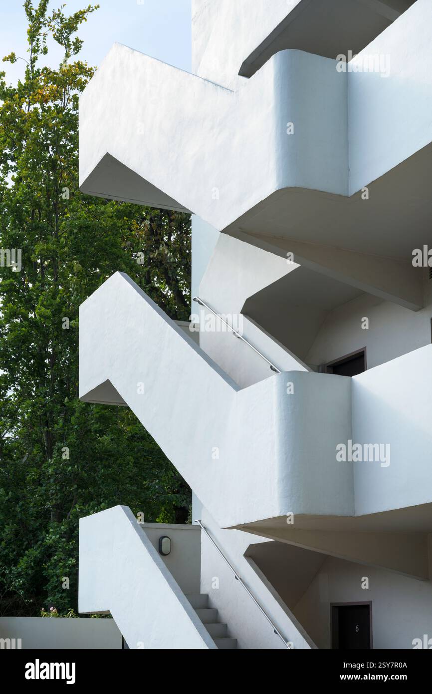Le bâtiment Isokon à Camden, Londres, Royaume-Uni Banque D'Images