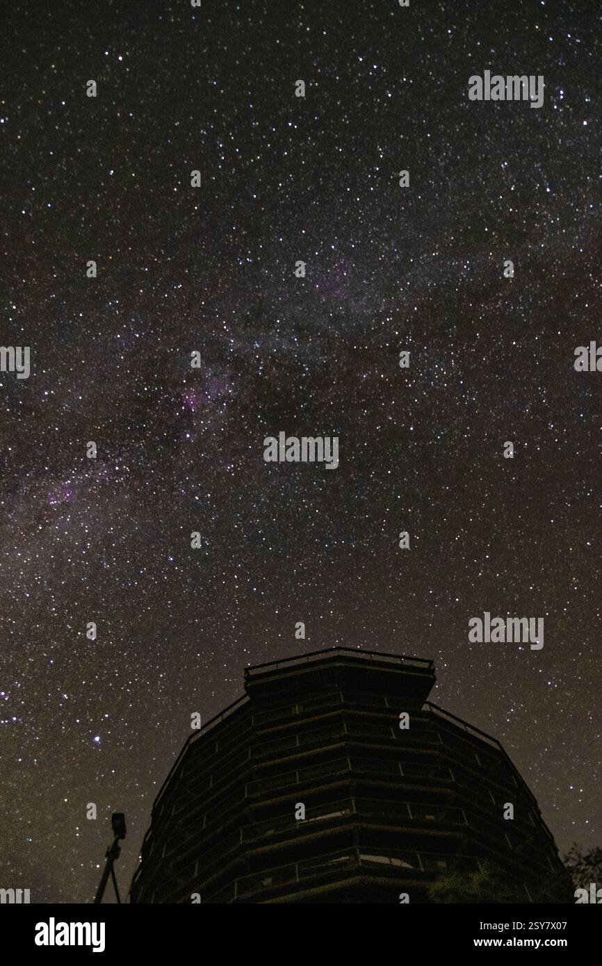 Ciel étoilé à Cloef, Sarre. Allemagne Banque D'Images