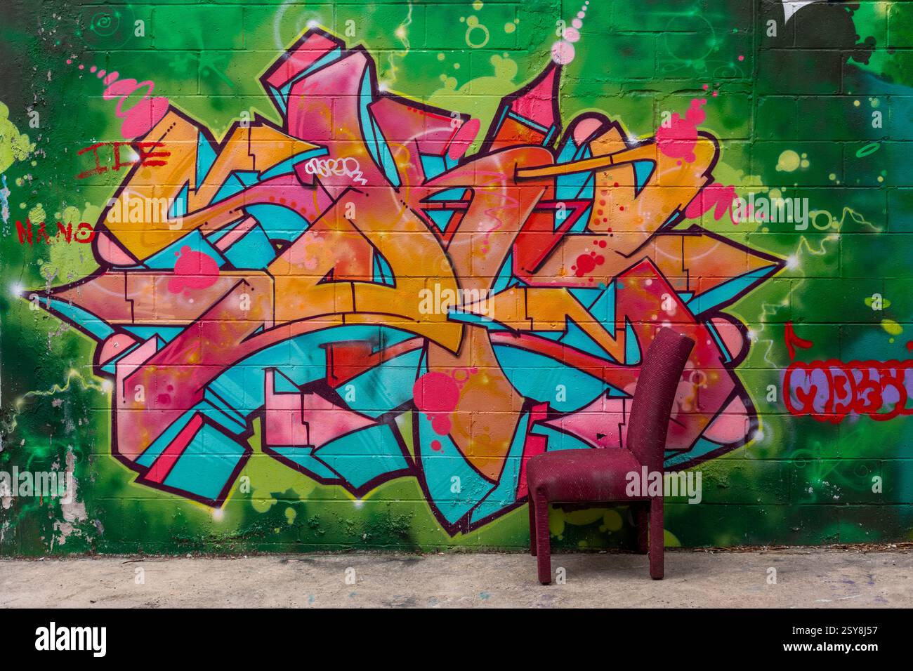 Canada, Ontario, Toronto, graffiti art près du marché de Kensington Banque D'Images