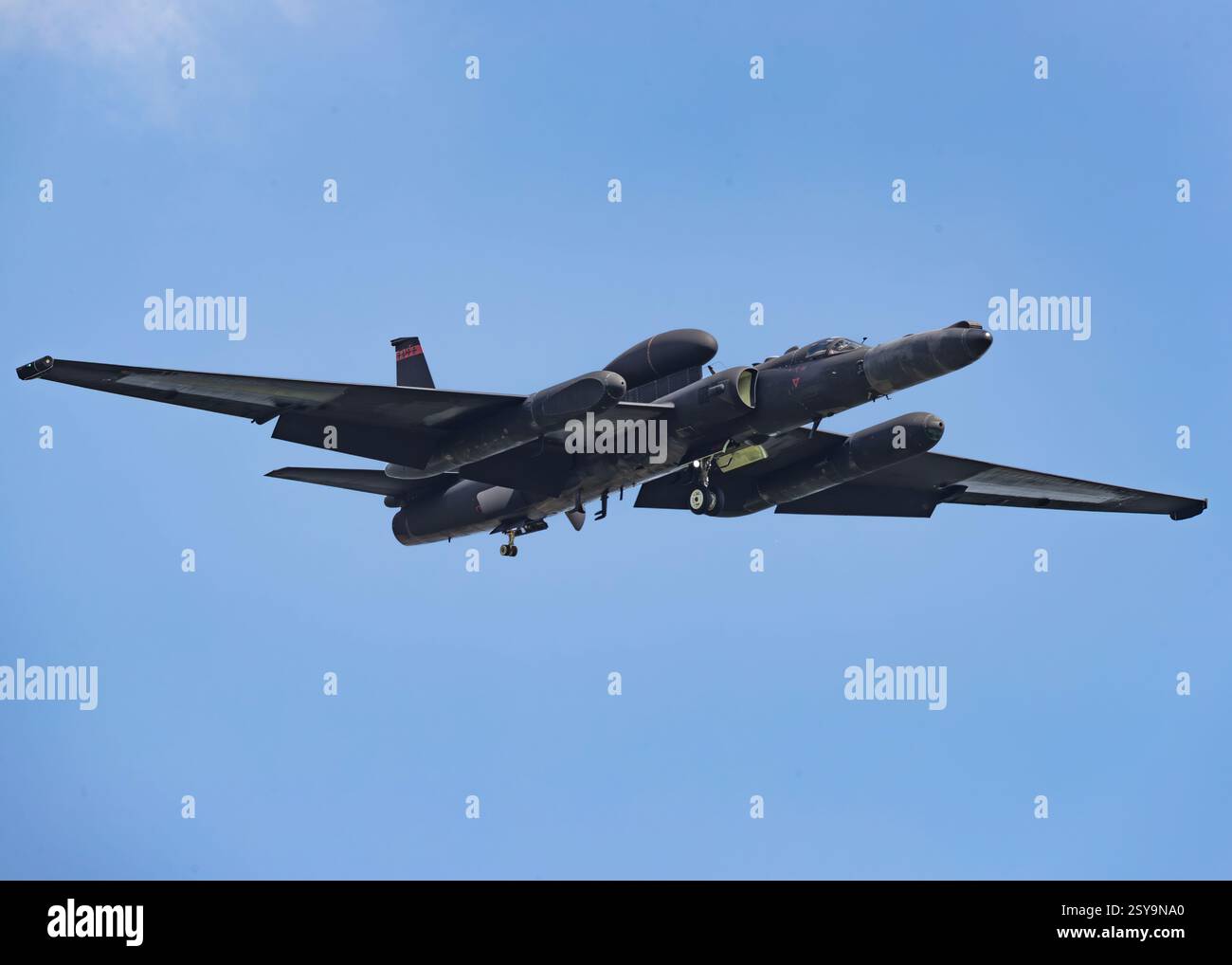 USAF Lockheed U2 Spy plane (Dragon Lady) arrive au Royal International Air Tattoo, RAF Fairford, Cirencester, Royaume-Uni, le 20 juillet 2024 Banque D'Images